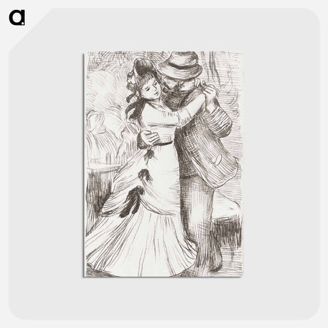 アートポストカード-The Country Dance - ピエール オーギュスト ルノワール Postcard.