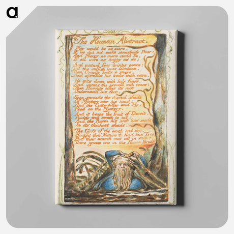 アートパネル-Songs of Innocence and of Experience: The Human Abstract - ウィリアム ブレイク Canvas.