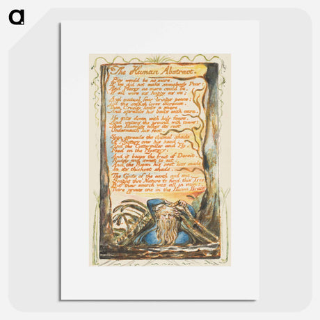 アートポスター-Songs of Innocence and of Experience: The Human Abstract - ウィリアム ブレイク Poster.
