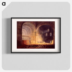 アートポスター-Transept of Ewenny Priory, Glamorganshire - ウィリアム ターナー Poster.