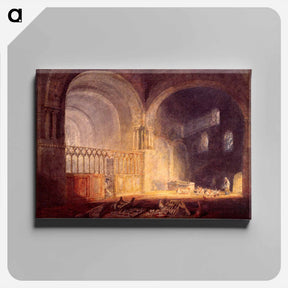 アートパネル-Transept of Ewenny Priory, Glamorganshire - ウィリアム ターナー Canvas.