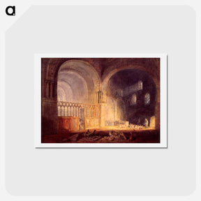 アートポストカード-Transept of Ewenny Priory, Glamorganshire - ウィリアム ターナー Postcard.