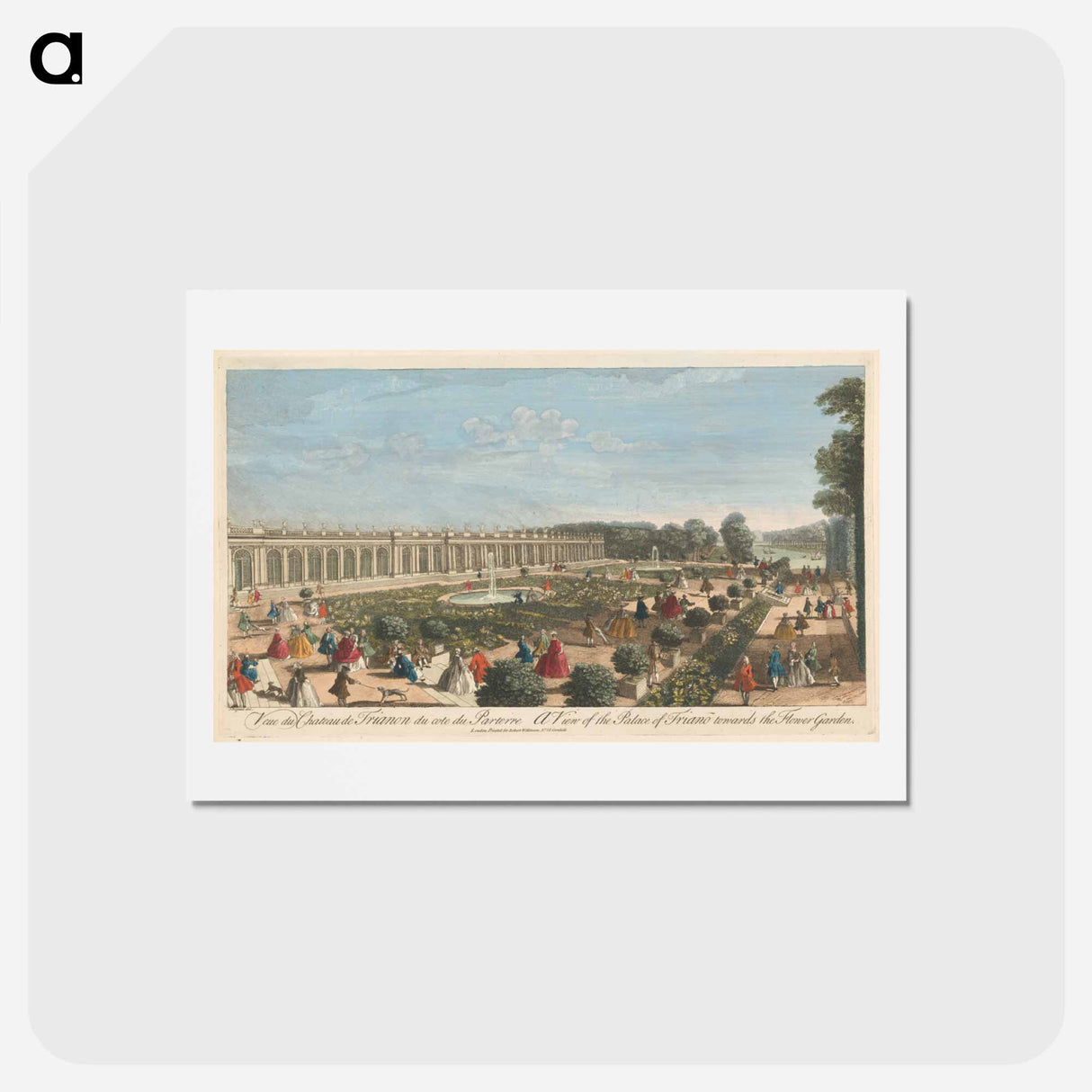 アートポストカード-A View of the Palace of Triano towards the Flower Garden
 - イェール大学アートギャラリー Postcard.