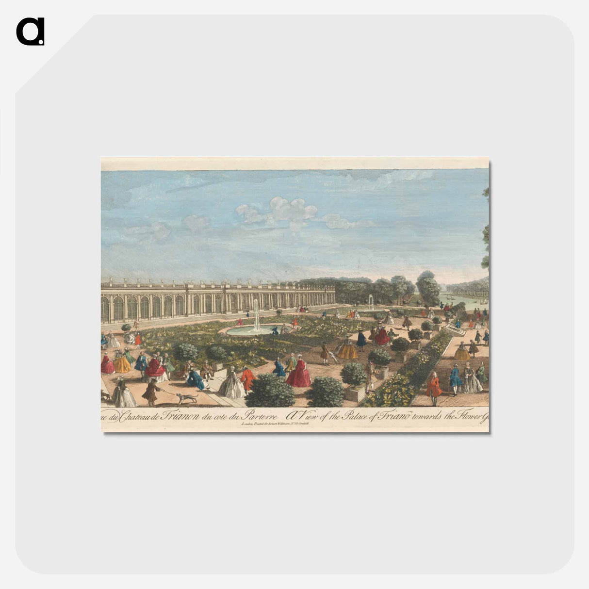 アートポストカード-A View of the Palace of Triano towards the Flower Garden
 - イェール大学アートギャラリー Postcard.