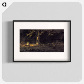 アートポスター-Campfire, Yosemite Valley - アルバート ビアスタット Poster.