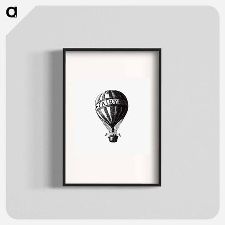 アートポスター-Hot Air Balloon Illustration from Fairy Mary's Dream
 - 大英図書館 Poster.