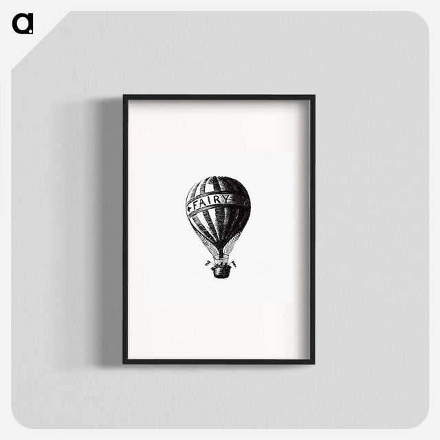 アートポスター-Hot Air Balloon Illustration from Fairy Mary's Dream
 - 大英図書館 Poster.