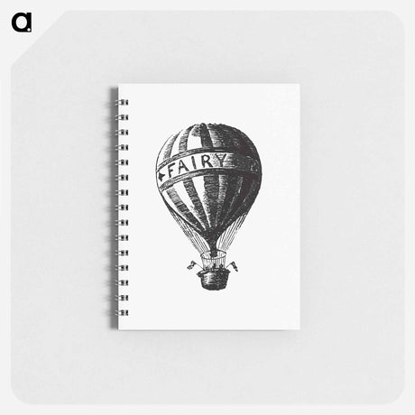 アートメモ帳-Hot Air Balloon Illustration from Fairy Mary's Dream
 - 大英図書館 Memo.