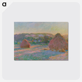 アートポストカード-Stacks of Wheat - クロード モネ Postcard.