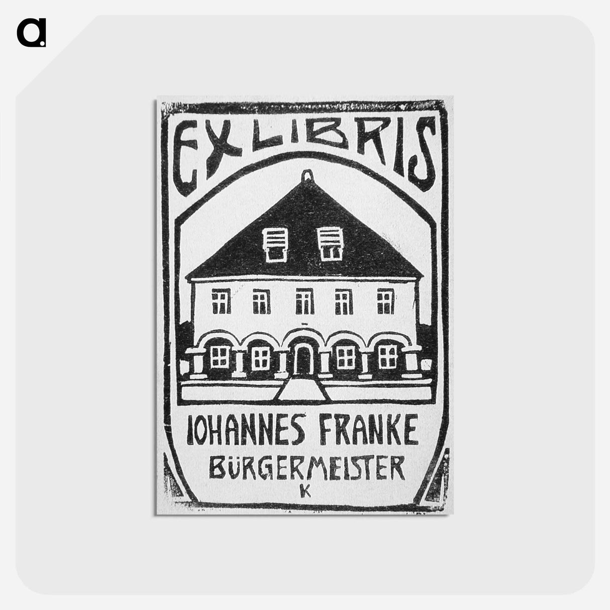 アートポストカード-Ex Libris Johannes Franke - エルンスト ルートヴィヒ キルヒナー Postcard.