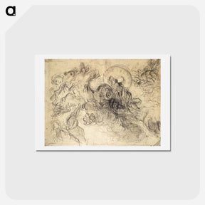 アートポストカード-Apollo Slays Python - ウジェーヌ ドラクロワ Postcard.