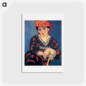 アートポストカード-Madame Matisse, The Red Madras Headdress - アンリ マティス Postcard.