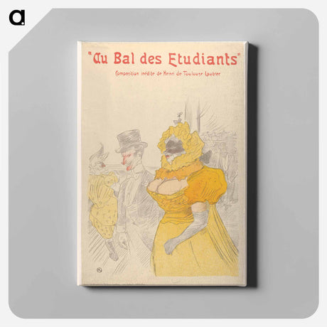 アートパネル-Au Bal des Etudiants - アンリ ド トゥールーズ ロートレック Canvas.