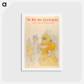 アートポストカード-Au Bal des Etudiants - アンリ ド トゥールーズ ロートレック Postcard.