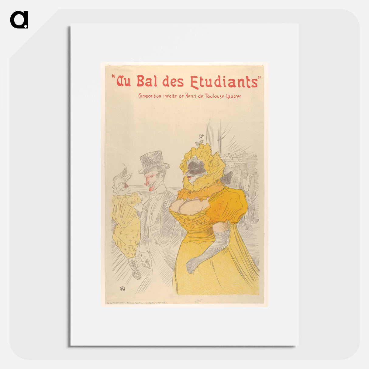 Au Bal des Etudiants - Henri de Toulouse-Lautrec Poster.