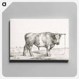 アートパネル-Standing bull - ジャン ベルナール Canvas.