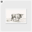 アートポストカード-Standing bull - ジャン ベルナール Postcard.