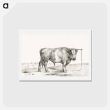 アートポストカード-Standing bull - ジャン ベルナール Postcard.