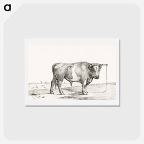 アートポストカード-Standing bull - ジャン ベルナール Postcard.
