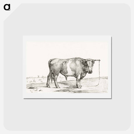 アートポストカード-Standing bull - ジャン ベルナール Postcard.