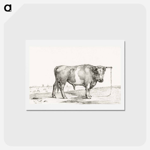 アートポストカード-Standing bull - ジャン ベルナール Postcard.