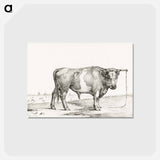 アートポストカード-Standing bull - ジャン ベルナール Postcard.