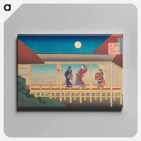 アートパネル-Hokusai's Poem - 葛飾 北斎 Canvas.