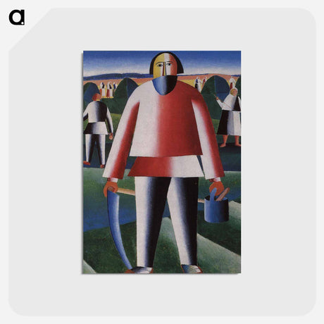 アートポストカード-Haymaking - カジミール マレーヴィチ Postcard.