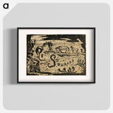 Man Carrying Bananas Followed by Two Horses - ポール ゴーギャン Poster.