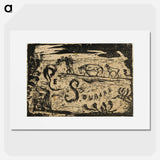 Man Carrying Bananas Followed by Two Horses - ポール ゴーギャン Poster.