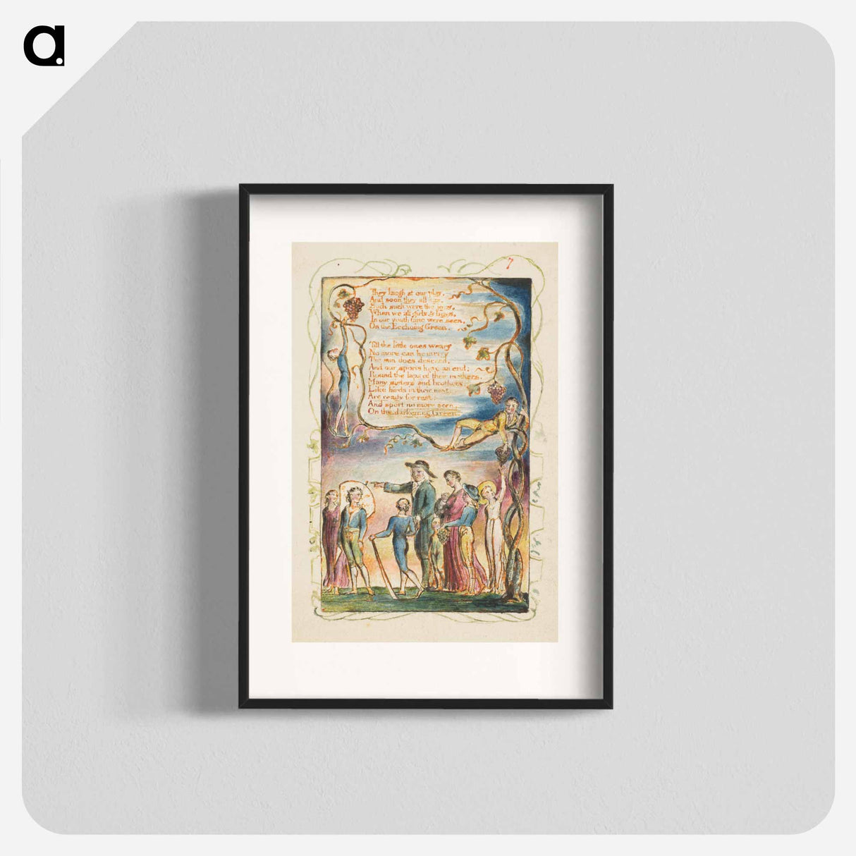 Songs of Innocence and of Experience: The Ecchoing Green (second plate) - ウィリアム ブレイク Poster.