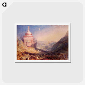 アートポストカード-Valley of The Brook Kedron - ウィリアム ターナー Postcard.