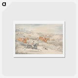 アートポストカード-Foxhunting: Full Cry
 - イェール大学アートギャラリー Postcard.