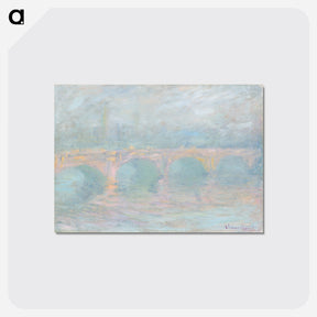 アートポストカード-Waterloo Bridge, London, at Sunset - クロード モネ Postcard.