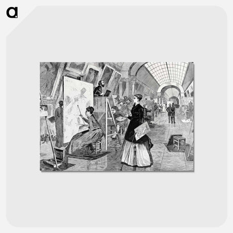 アートポストカード-Art Students and Copyists in the Louvre Gallery, Paris
 - クリーブランド美術館 Postcard.