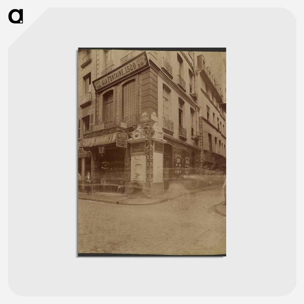 アートポストカード-Fontaine Maubuée, Rue Saint-Martin
 - ウジェーヌ アジェ Postcard.
