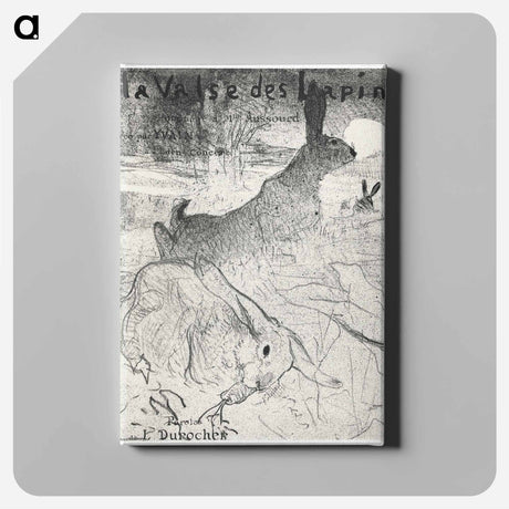 アートパネル-La Valse des Lapins - アンリ ド トゥールーズ ロートレック Canvas.