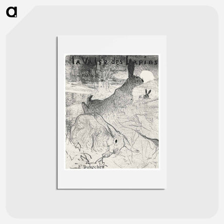 アートポストカード-La Valse des Lapins - アンリ ド トゥールーズ ロートレック Postcard.