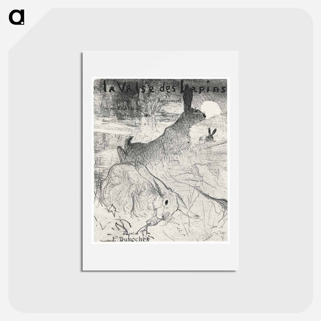 アートポストカード-La Valse des Lapins - アンリ ド トゥールーズ ロートレック Postcard.
