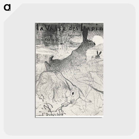 アートポストカード-La Valse des Lapins - アンリ ド トゥールーズ ロートレック Postcard.