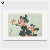 アートポスター-Hibiscus and Sparrow - 葛飾 北斎 Poster.