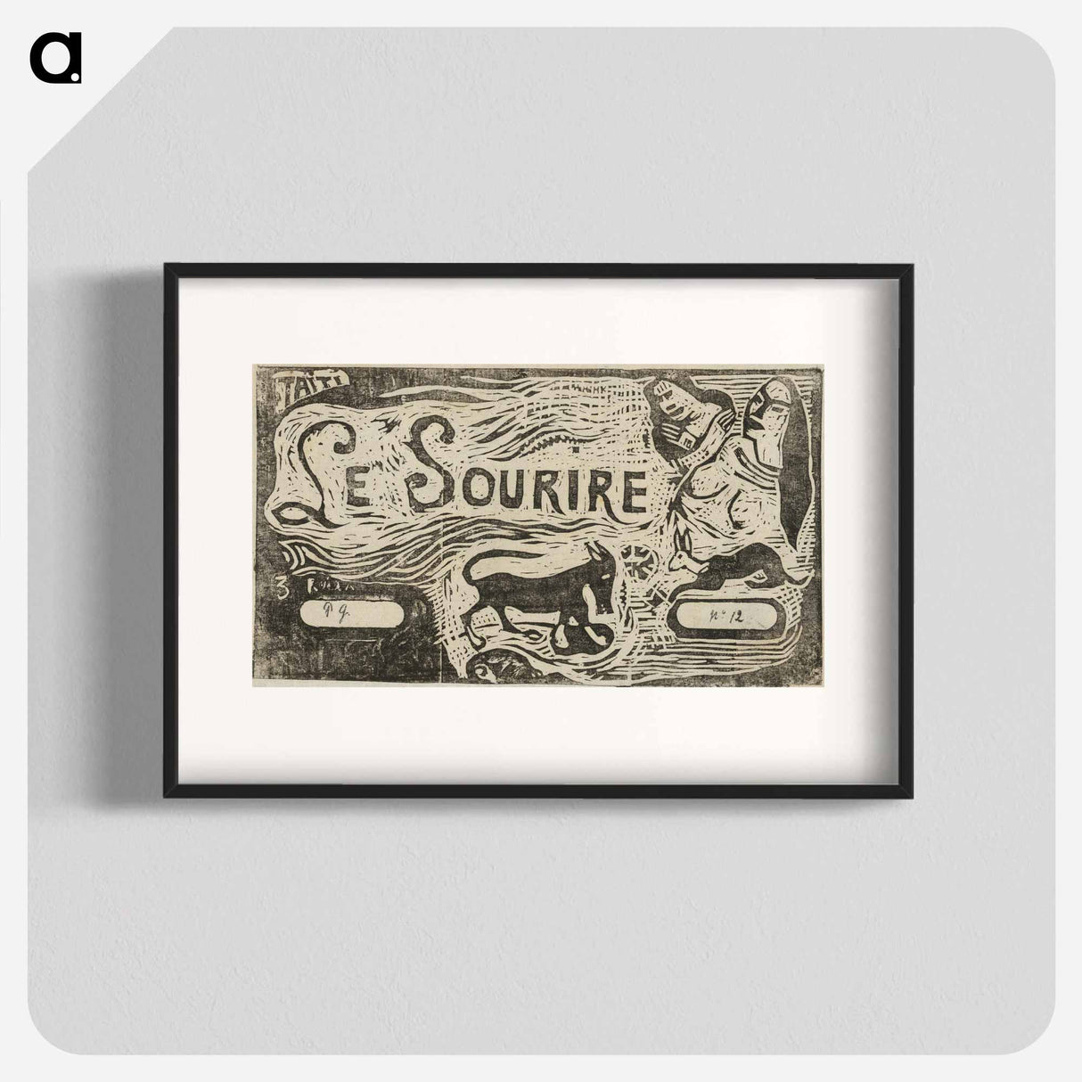 アートポスター-Fox, Busts of Two Women, and a Rabbit - ポール ゴーギャン Poster.