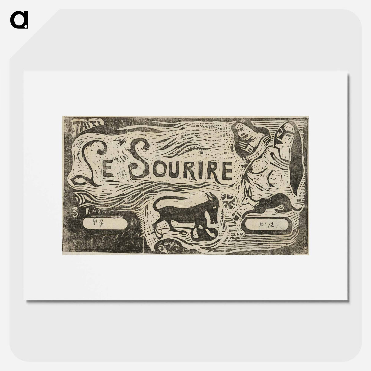 アートポスター-Fox, Busts of Two Women, and a Rabbit - ポール ゴーギャン Poster.