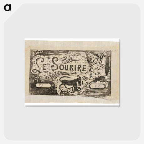 アートポストカード-Fox, Busts of Two Women, and a Rabbit - ポール ゴーギャン Postcard.