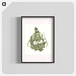 アートポスター-Vlinder op een Oost-Indische kersbloem - テオ ヴァン ホイテマ Poster.