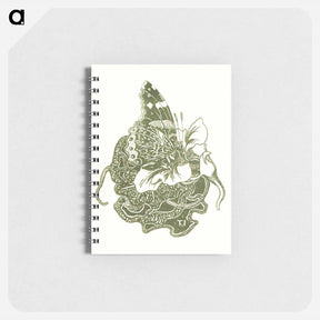 アートメモ帳-Vlinder op een Oost-Indische kersbloem - テオ ヴァン ホイテマ Memo.