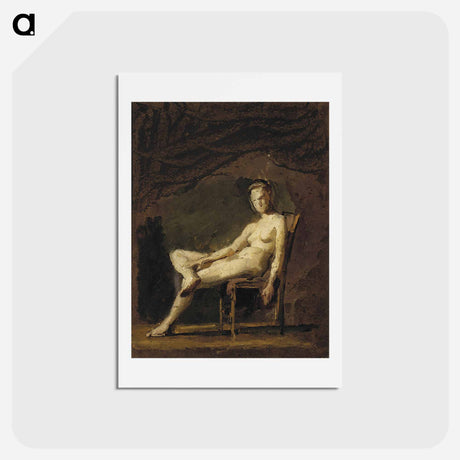 アートポストカード-Female nude figure study for Arcadia - トーマス エイキンズ Postcard.