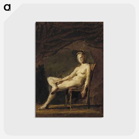 アートポストカード-Female nude figure study for Arcadia - トーマス エイキンズ Postcard.