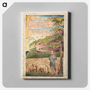 アートパネル-Songs of Innocence and of Experience: The Shepherd - ウィリアム ブレイク Canvas.