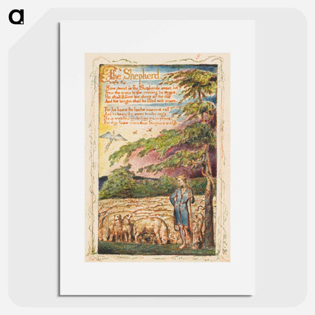 アートポスター-Songs of Innocence and of Experience: The Shepherd - ウィリアム ブレイク Poster.